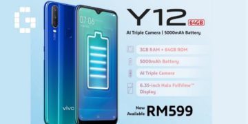 Upgraded Vivo Y12 with 64GB ROM now available in Malaysia at RRP RM599!