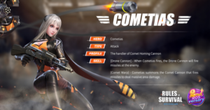 Rules of Survival Hero: Cometias