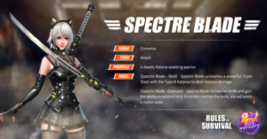 Rules of Survival Hero: Spectre Blade