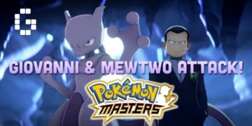 Giovanni and Mewtwo attack in Pokemon Masters!