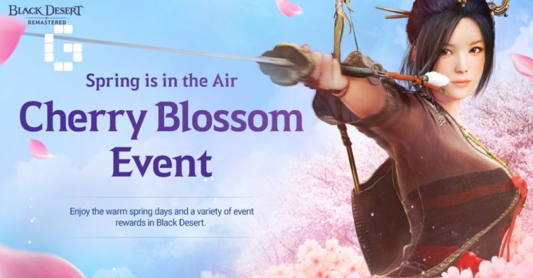 cherry blossoms black desert sea