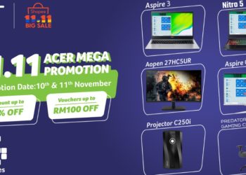 Get up to 50% discounts for Acer Malaysia’s 11.11.2020 sale!