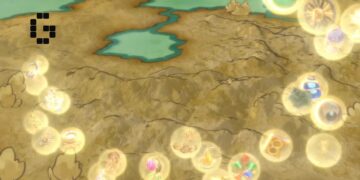 legend of mana map with the artifacts