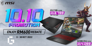 MSI 10.10 2022 sales run the entire October offering RM600 rebate