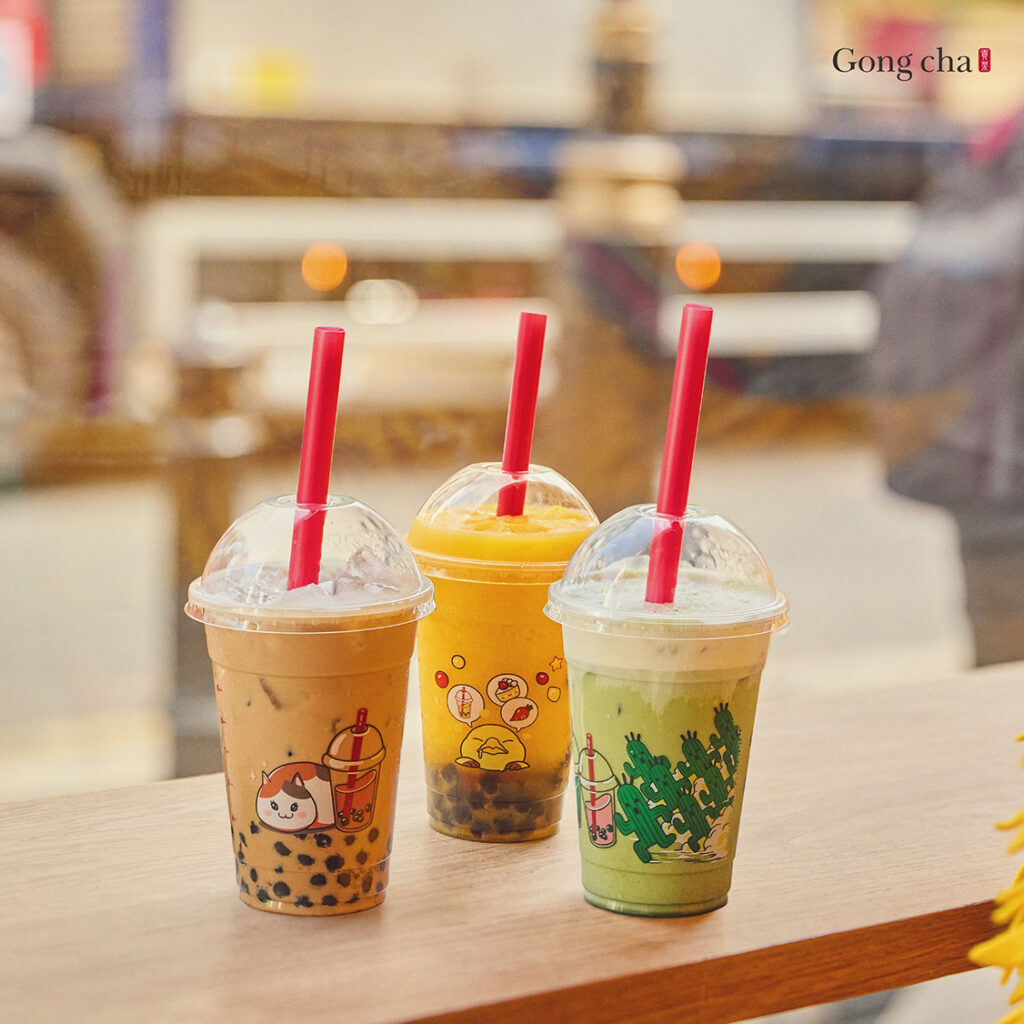 Schlüsselanhänger Gong Cha X Final Fantasy XIV Collab Lila Fett Katze