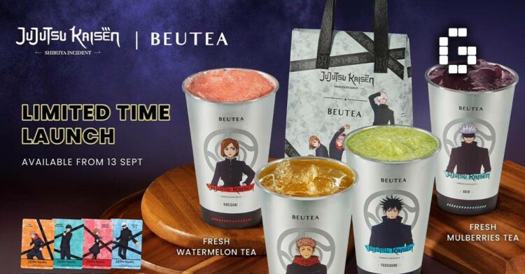 BEUTEA Malaysia x Jujutsu Kaisen Collab Brings Fresh Teas and Merch This September