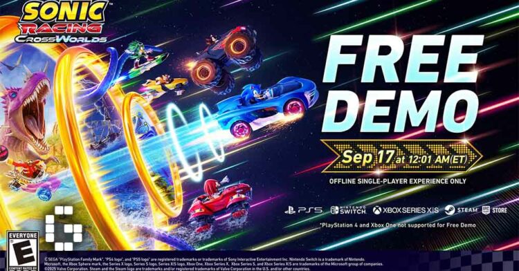 Sonic Racing: CrossWorlds Free Demo Launches September 17