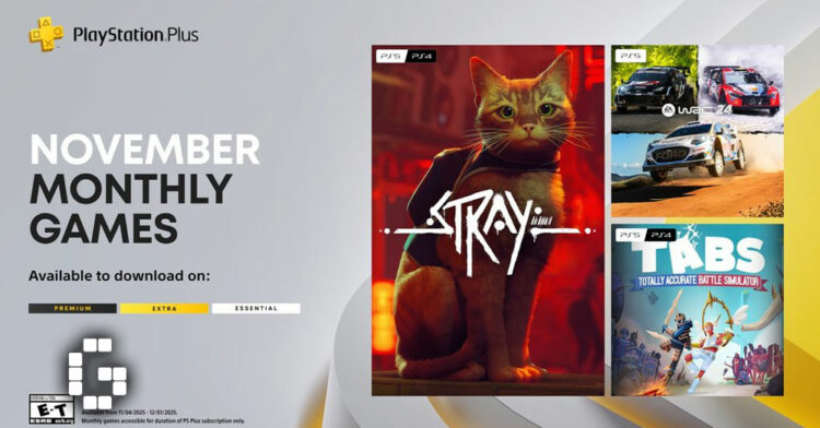 PlayStation Plus November Lineup Adds STRAY and More