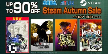 SEGA & ATLUS Up to 90% Off in Massive Steam Autumn Sale