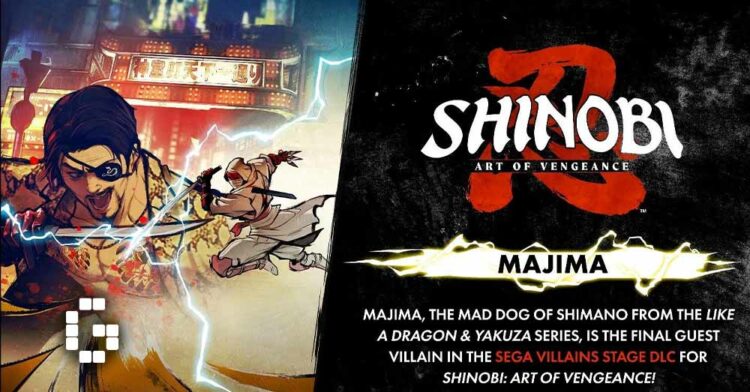 Goro Majima Joins SHINOBI: Art of Vengeance as Final Guest Villain in SEGA Villains Stage DLC