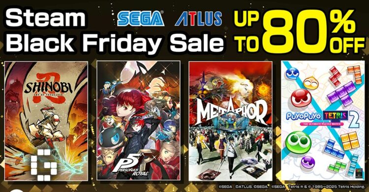 SEGA Launches Black Friday Sale Across PlayStation Store and Steam