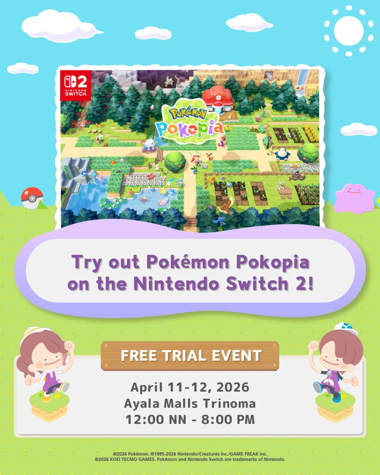 Pokémon Pokopia Is Heading to Manila with Free Trial Events This April ...
