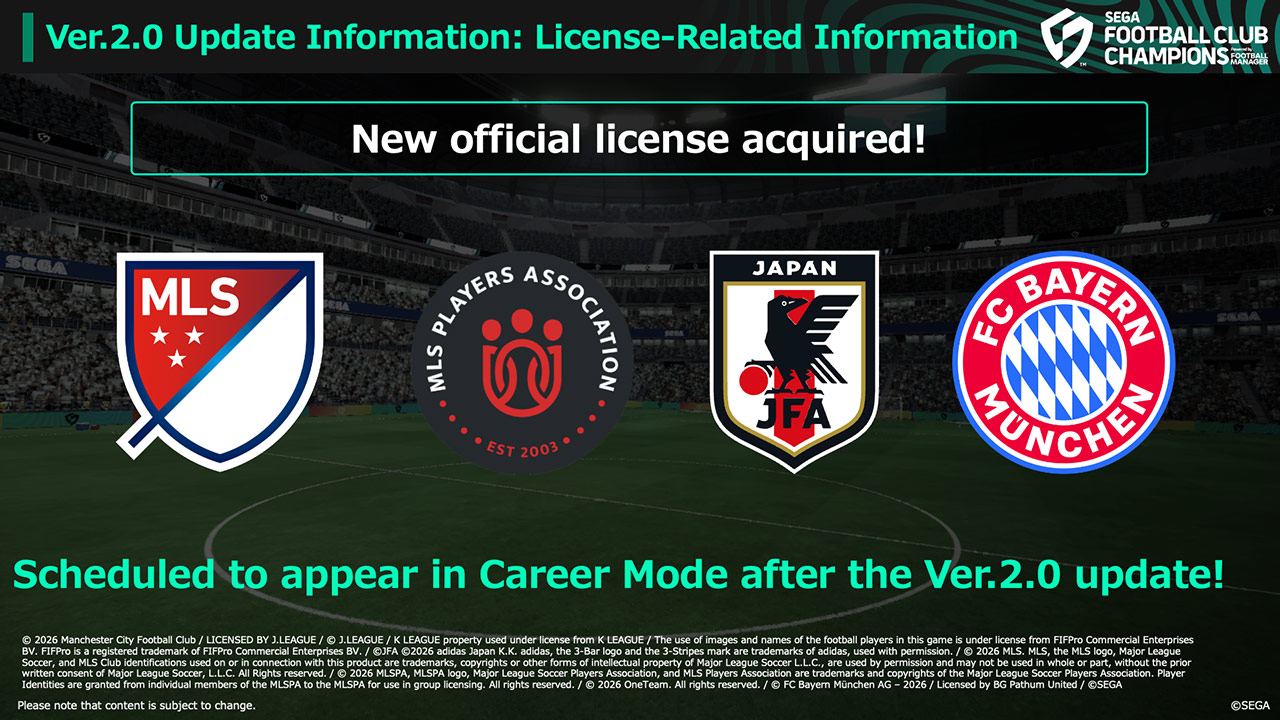 SEGA Football Club Champions Update